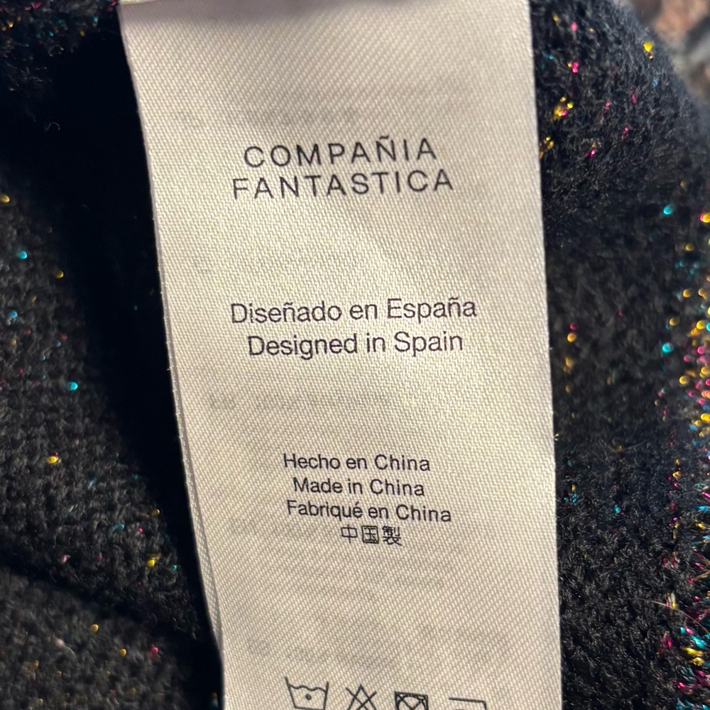 Compañía Fantástica Multicolor Glitter Ribbed Skirt Medium EUC - Picture 3 of 6